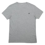 TIMBERLAND Mens Grey Plain T-Shirt S Short Sleeve Crew Neck Cotton Blend