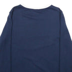 NAUTICA Mens Navy & White Sweatshirt Crew Neck M Cotton Blend Comfortable