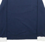 NAUTICA Mens Navy & White Sweatshirt Crew Neck M Cotton Blend Comfortable