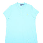 POLO RALPH LAUREN Womens Blue Cotton Polo Shirt Dress Short Sleeve XL Casual