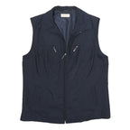 FAIR LADY Womens Navy Blue Jacket L Woven Zip Plain Comfortable Classic