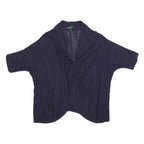 LAUREN RALPH LAUREN Womens Navy Blue Patterned Cardigan Crew Neck Basic Knit XL