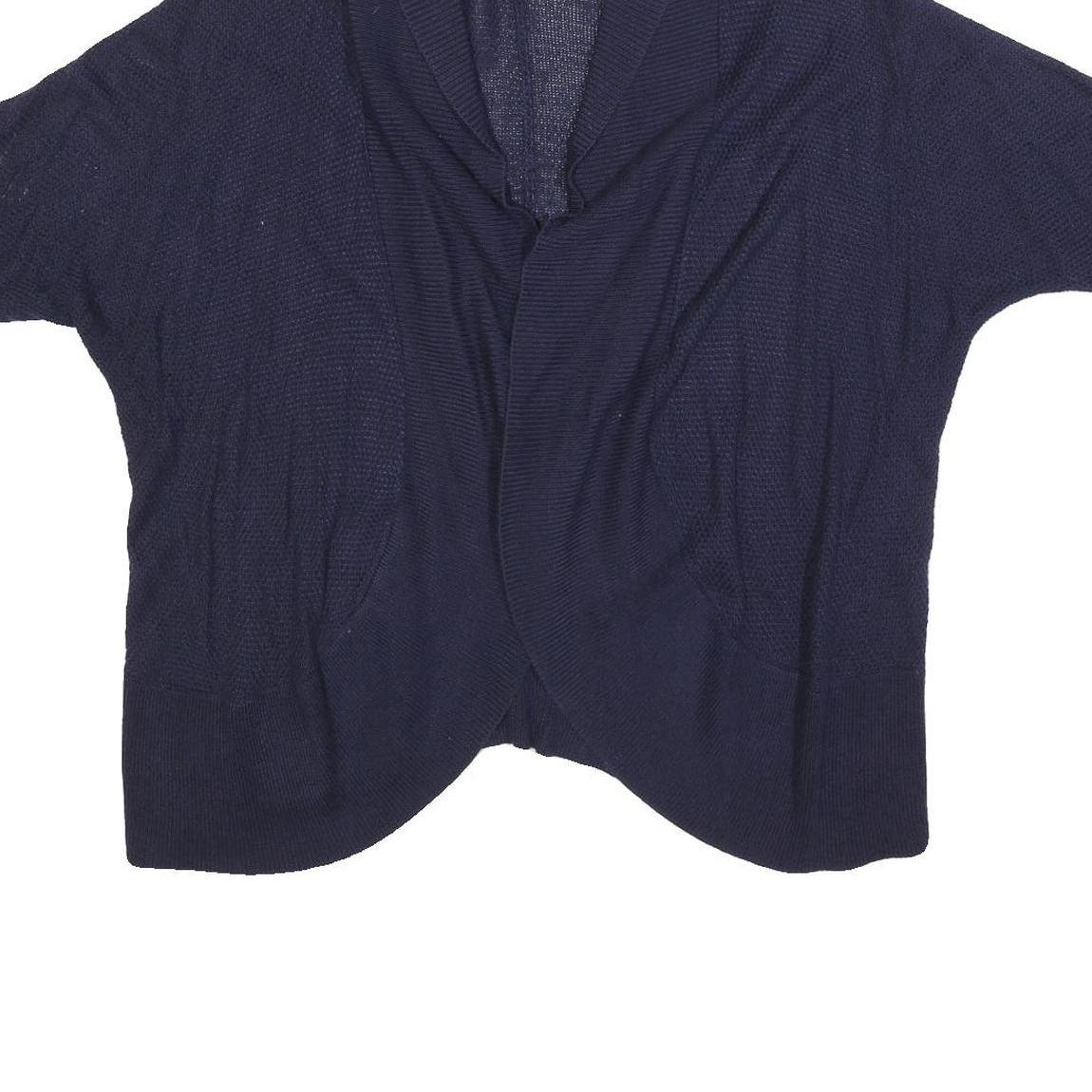 LAUREN RALPH LAUREN Womens Navy Blue Patterned Cardigan Crew Neck Basic Knit XL