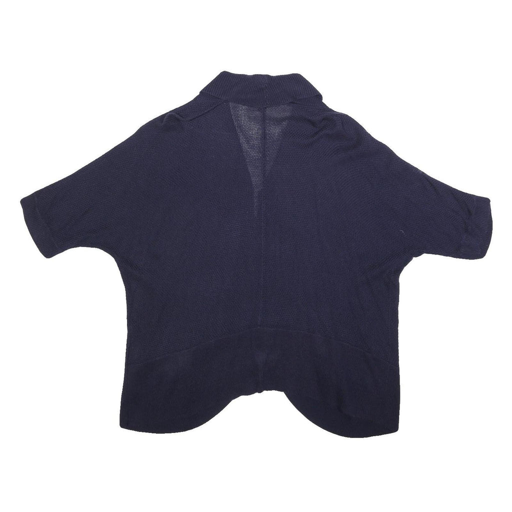 LAUREN RALPH LAUREN Womens Navy Blue Patterned Cardigan Crew Neck Basic Knit XL