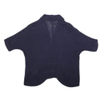 LAUREN RALPH LAUREN Womens Navy Blue Patterned Cardigan Crew Neck Basic Knit XL
