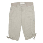 SONOMA Womens Beige Cargo Cotton Blend Shorts L W32 Casual Utility Pocketed