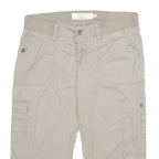 SONOMA Womens Beige Cargo Cotton Blend Shorts L W32 Casual Utility Pocketed