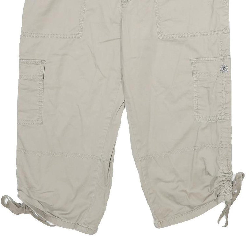 SONOMA Womens Beige Cargo Cotton Blend Shorts L W32 Casual Utility Pocketed