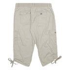 SONOMA Womens Beige Cargo Cotton Blend Shorts L W32 Casual Utility Pocketed