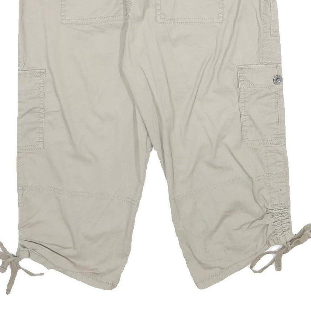 SONOMA Womens Beige Cargo Cotton Blend Shorts L W32 Casual Utility Pocketed