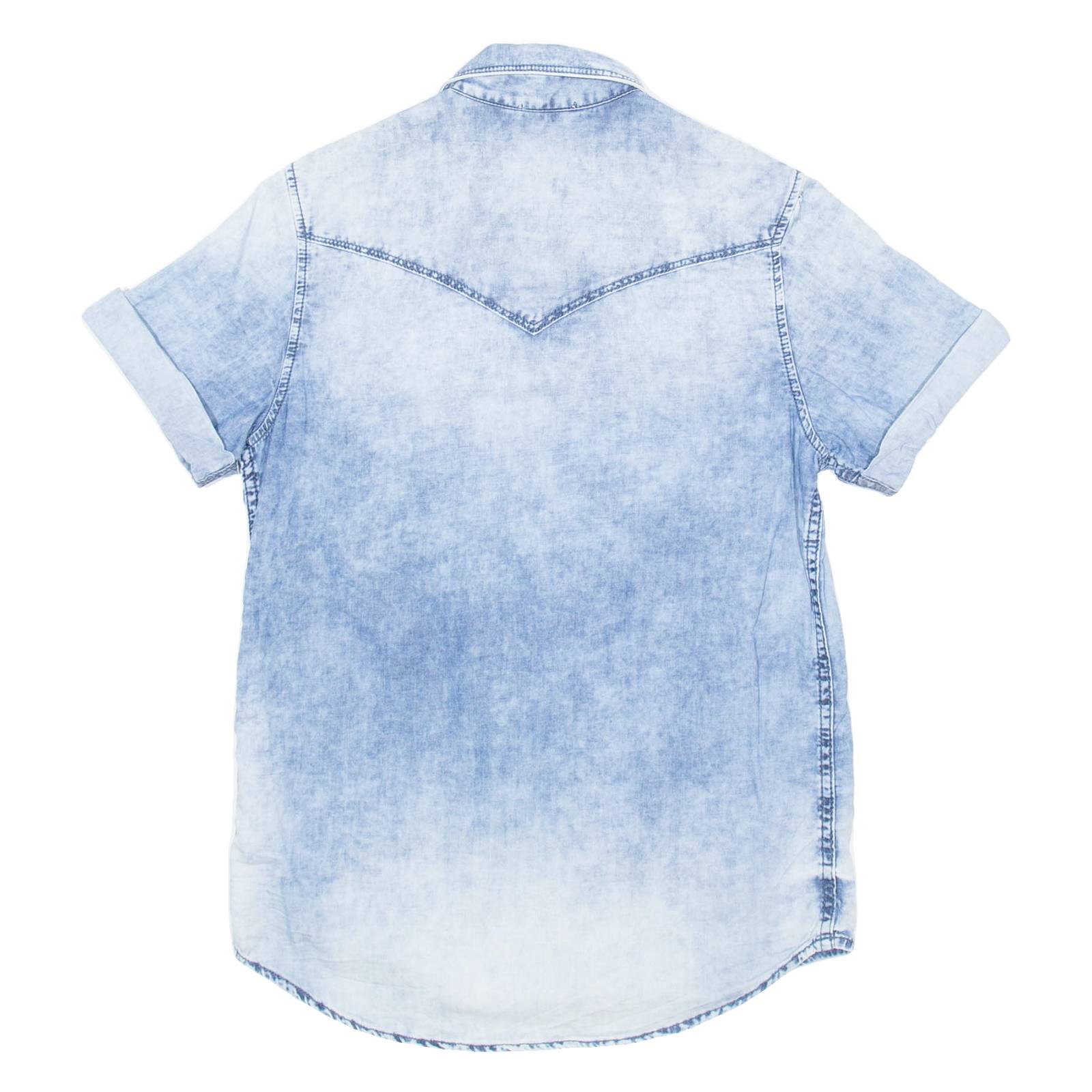DIESEL Mens Plain Shirt Blue S