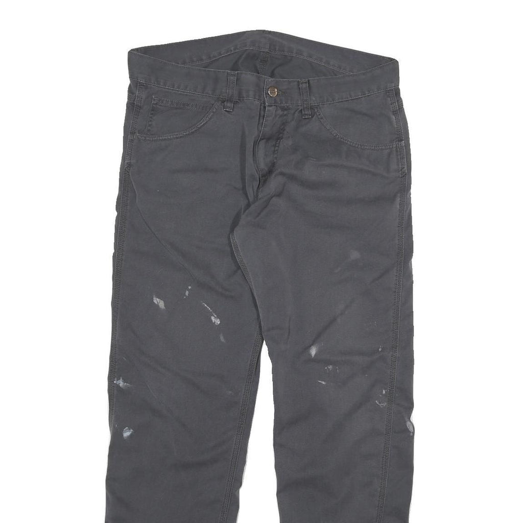 CARHARTT Mens Cotton Blend Grey Regular Straight Trousers W34 L32 Workwear