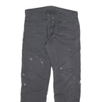 CARHARTT Mens Cotton Blend Grey Regular Straight Trousers W34 L32 Workwear