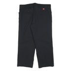 DICKIES Womens Cotton Blend Black Relaxed Straight Trousers W38 L28 Workwear Zip
