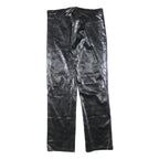 MODELSA Womens Polyester Blend Black Regular Straight Trousers W34 L32 Zip