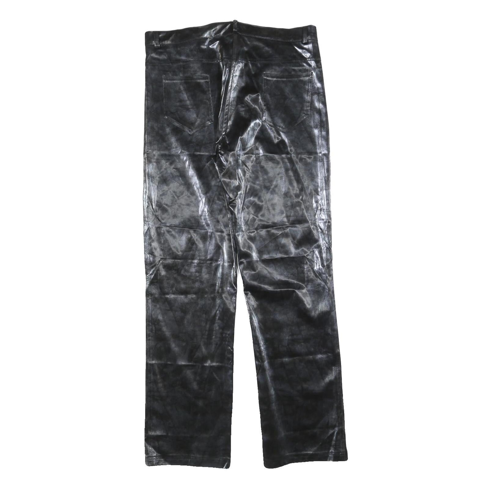 MODELSA Womens Polyester Blend Black Regular Straight Trousers W34 L32 Zip