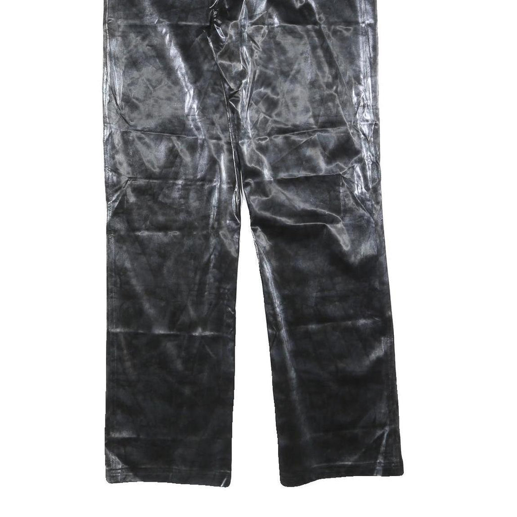 MODELSA Womens Polyester Blend Black Regular Straight Trousers W34 L32 Zip