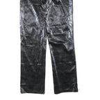 MODELSA Womens Polyester Blend Black Regular Straight Trousers W34 L32 Zip