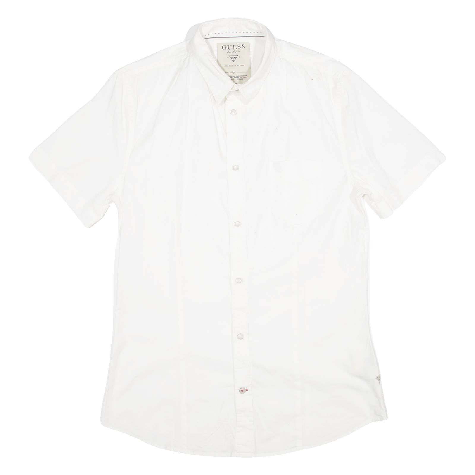 GUESS Mens Plain Shirt White S