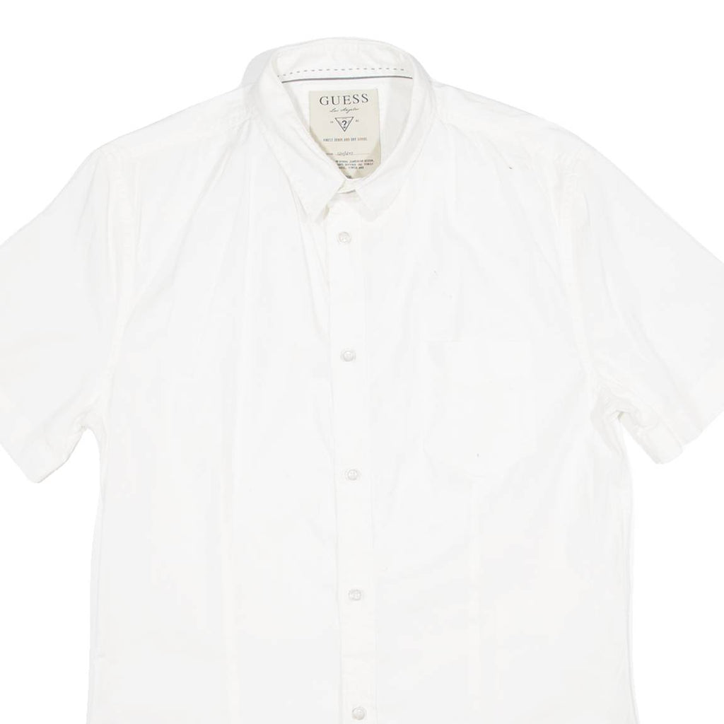 GUESS Mens Plain Shirt White S