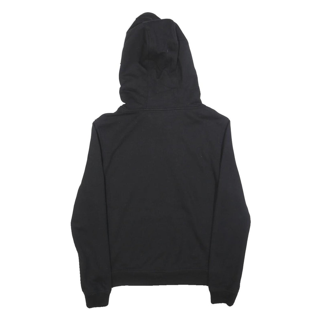 FILA Womens Black Hoodie S Cotton Blend Pullover Logo Sweatshirt