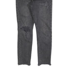 LEVI'S 501S Womens Jeans Black Slim Skinny Denim Medium W26 L28 Ripped