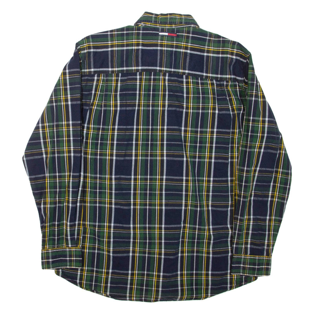 TOMMY JEANS Mens Shirt Blue Check Long Sleeve M