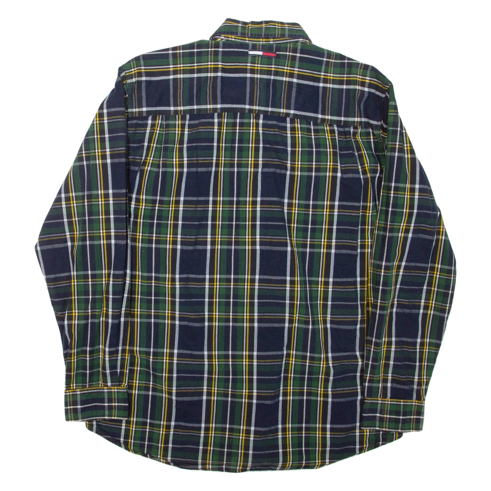 TOMMY JEANS Mens Shirt Blue Check Long Sleeve M