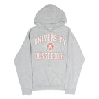 Mens Grey University Düsseldorf Cotton Blend Pullover Hoodie S Casual Sweatshirt