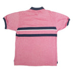 CHAPS RALPH LAUREN Mens Polo Shirt Red Striped L