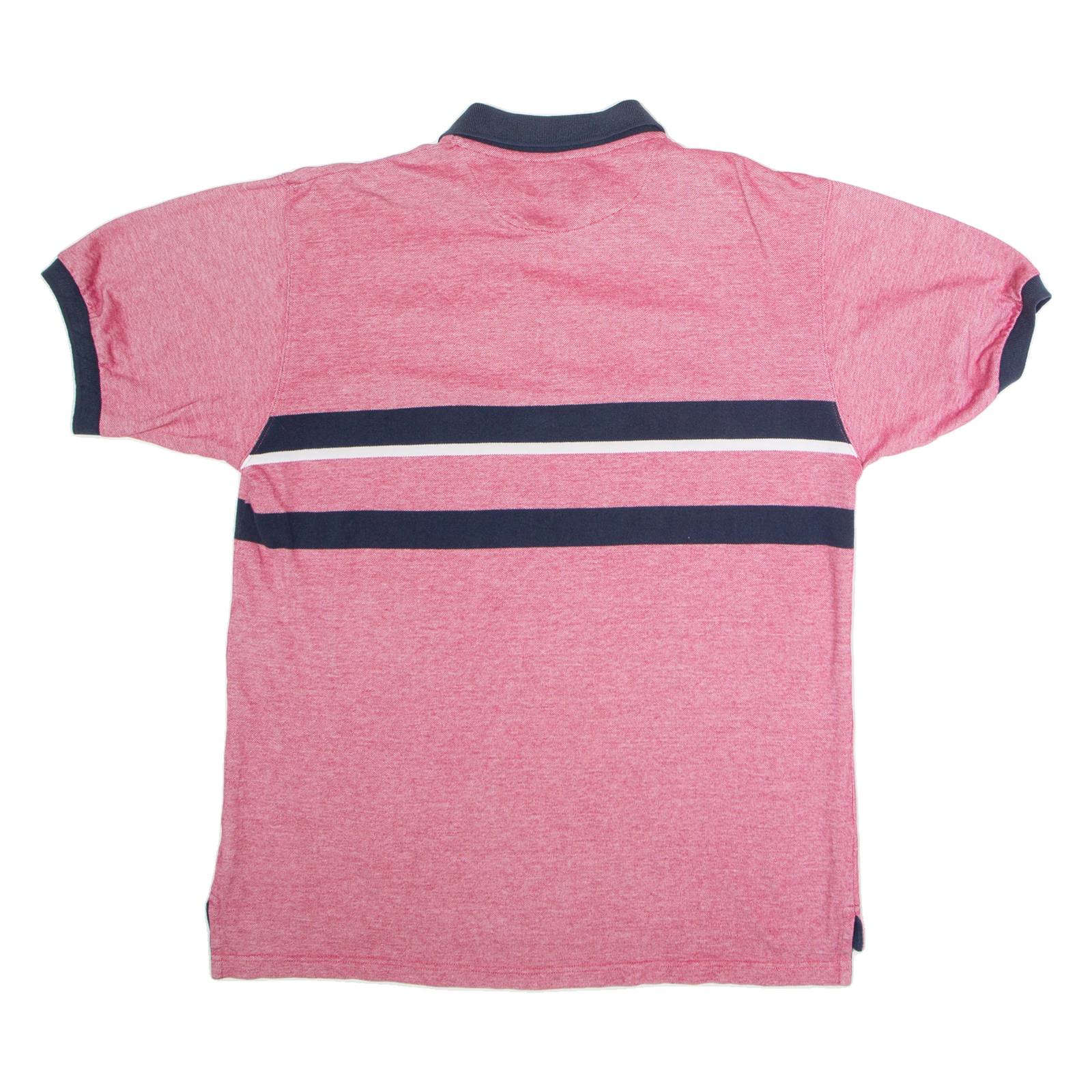 CHAPS RALPH LAUREN Mens Polo Shirt Red Striped L