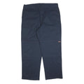 DICKIES Mens Cotton Blend Navy Regular Fit Straight Leg Trousers W40 L32