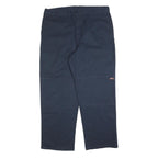 DICKIES Mens Cotton Blend Navy Regular Fit Straight Leg Trousers W40 L32