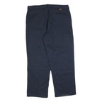 DICKIES Mens Cotton Blend Navy Regular Fit Straight Leg Trousers W40 L32