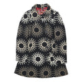 DESIGUAL Womens Black & Beige Printed Button Jacket S Acrylic Blend Patterned