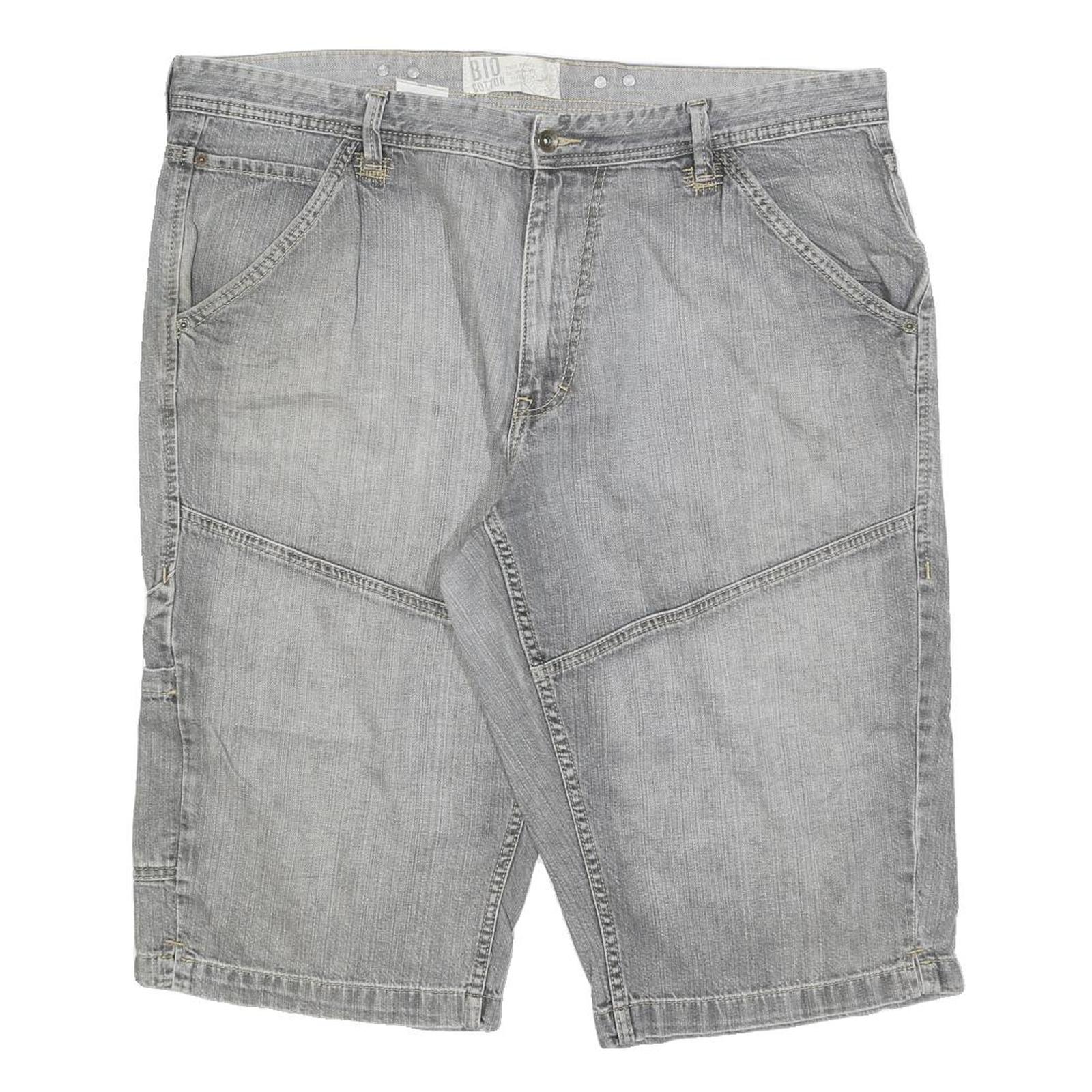 BIO COTTON Mens Grey Casual Denim Shorts M W30 Comfortable Fit Summer Style