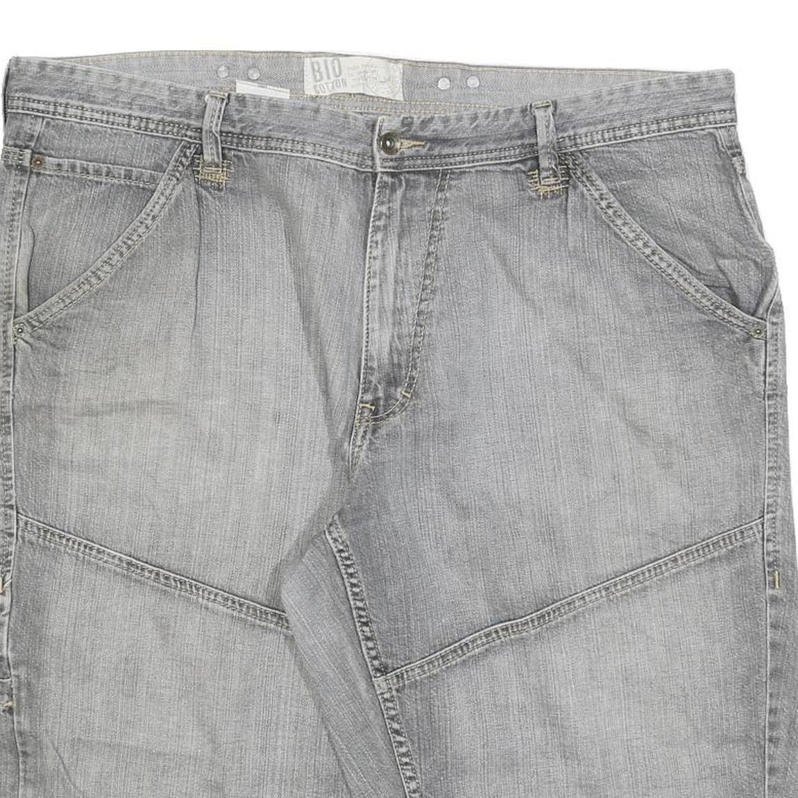 BIO COTTON Mens Grey Casual Denim Shorts M W30 Comfortable Fit Summer Style
