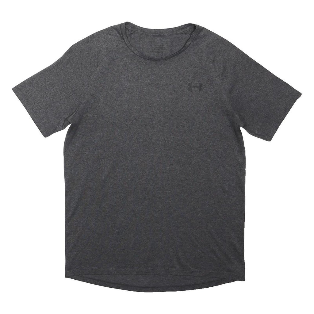 UNDER ARMOUR Mens Grey Athletic T-Shirt S Short Sleeve Crew Neck Lightweight