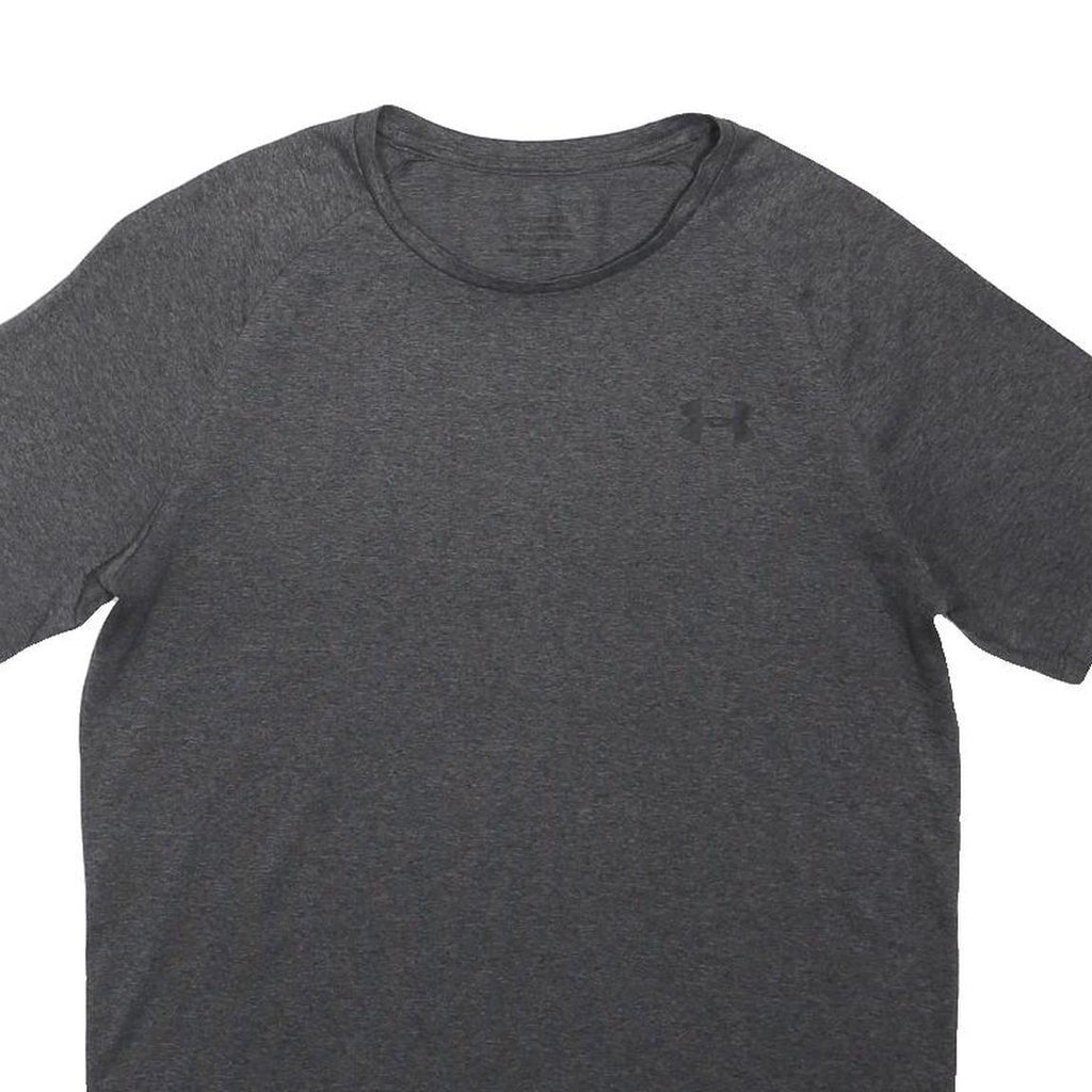 UNDER ARMOUR Mens Grey Athletic T-Shirt S Short Sleeve Crew Neck Lightweight