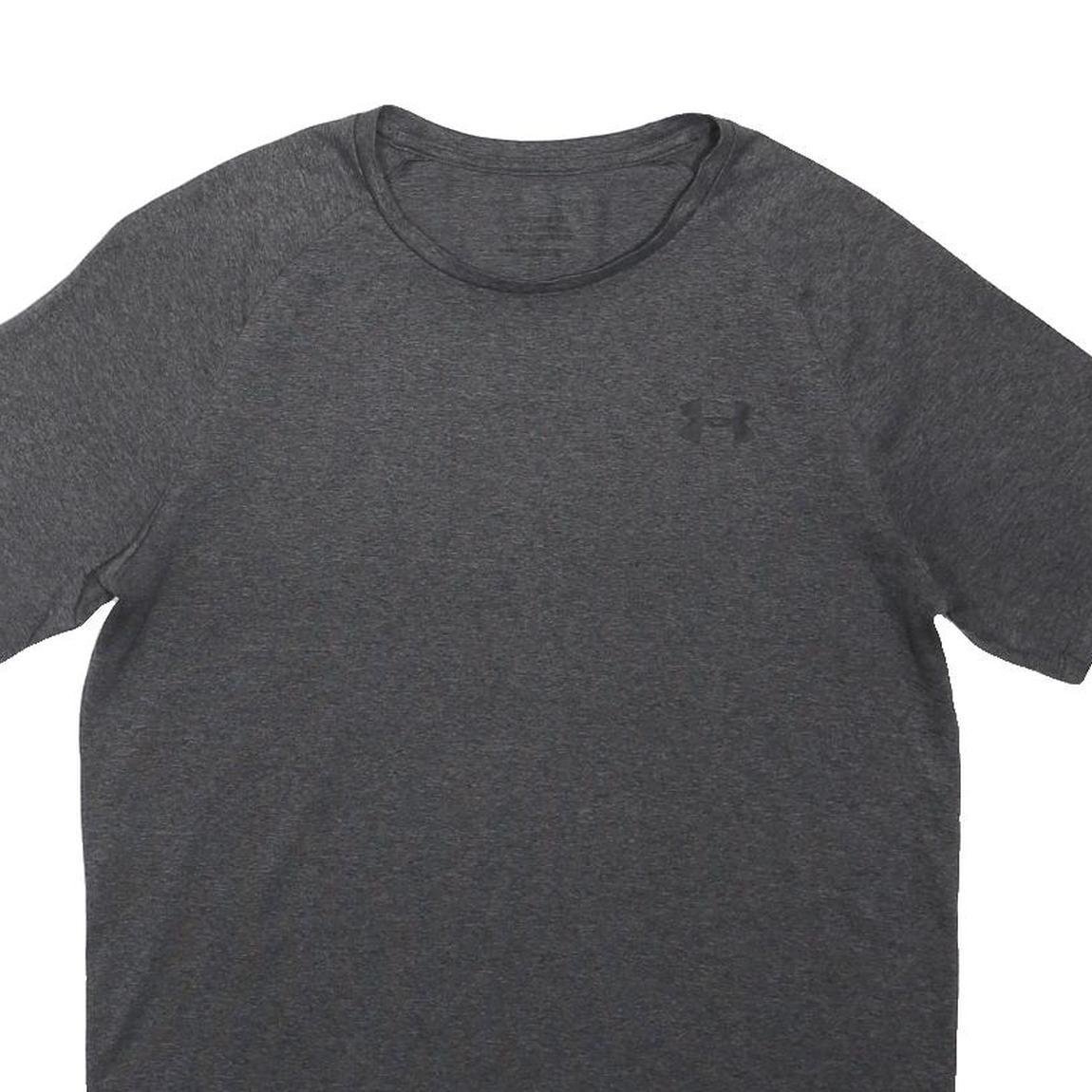 UNDER ARMOUR Mens Grey Athletic T-Shirt S Short Sleeve Crew Neck Lightweight