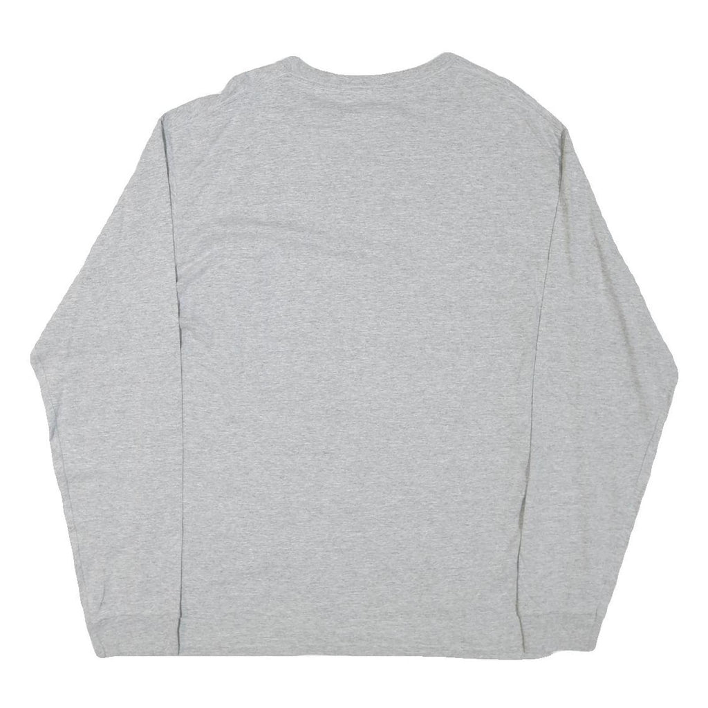 CHAMPION Mens Grey Louisville Cardinals Graphic T-Shirt L Long Sleeve Crew Neck
