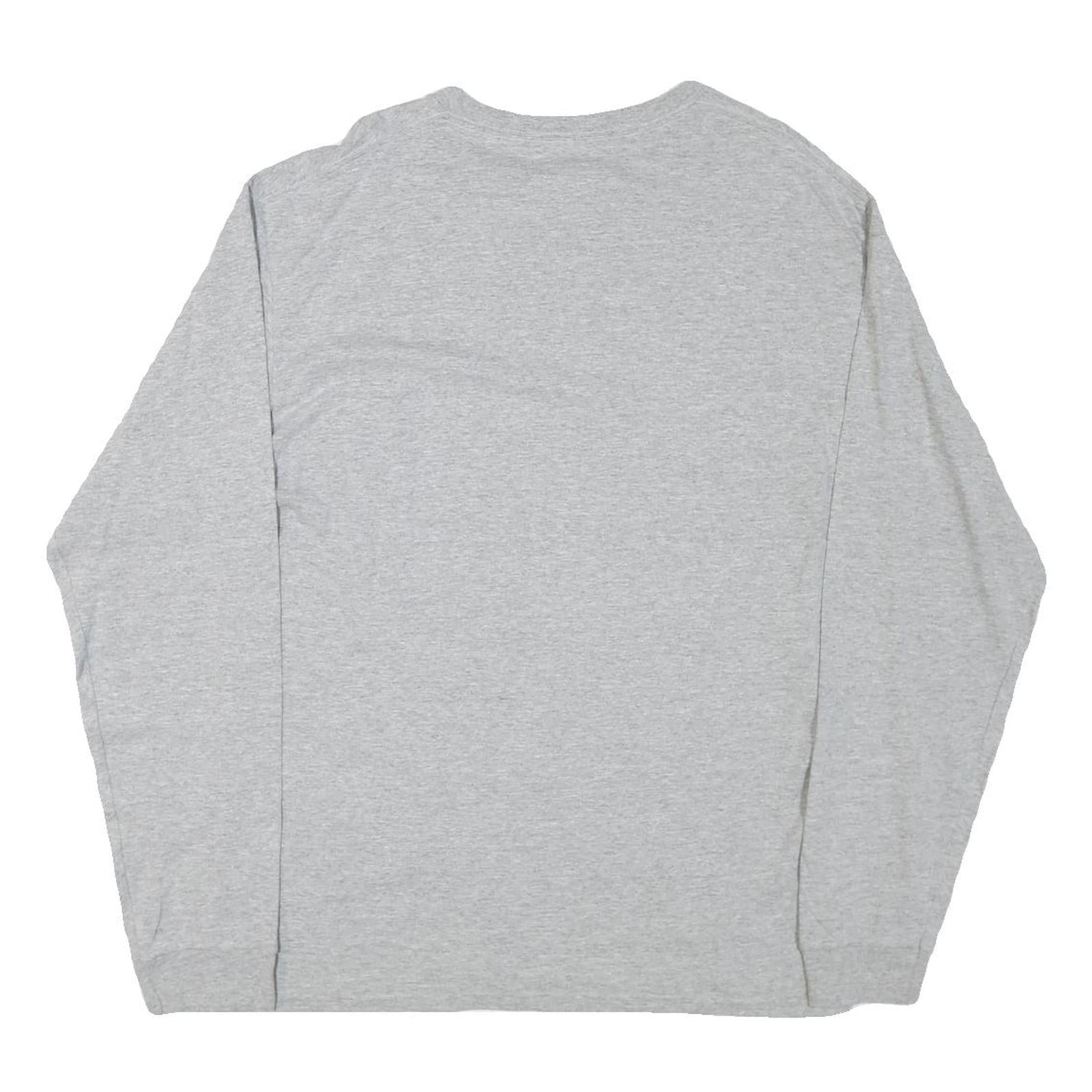 CHAMPION Mens Grey Louisville Cardinals Graphic T-Shirt L Long Sleeve Crew Neck