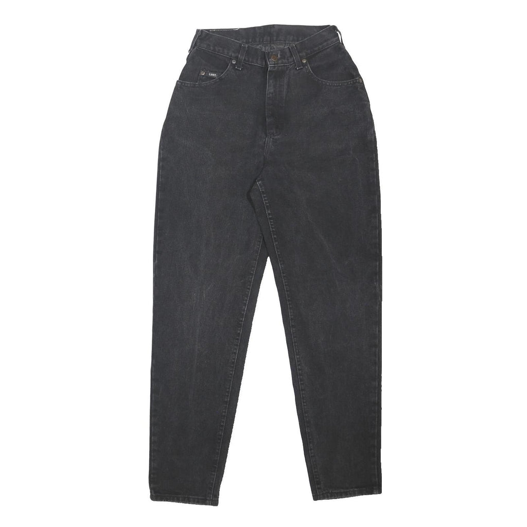 LEE Womens Classic Black Denim Jeans Zip W26 L31 Cotton Blend Comfort Style