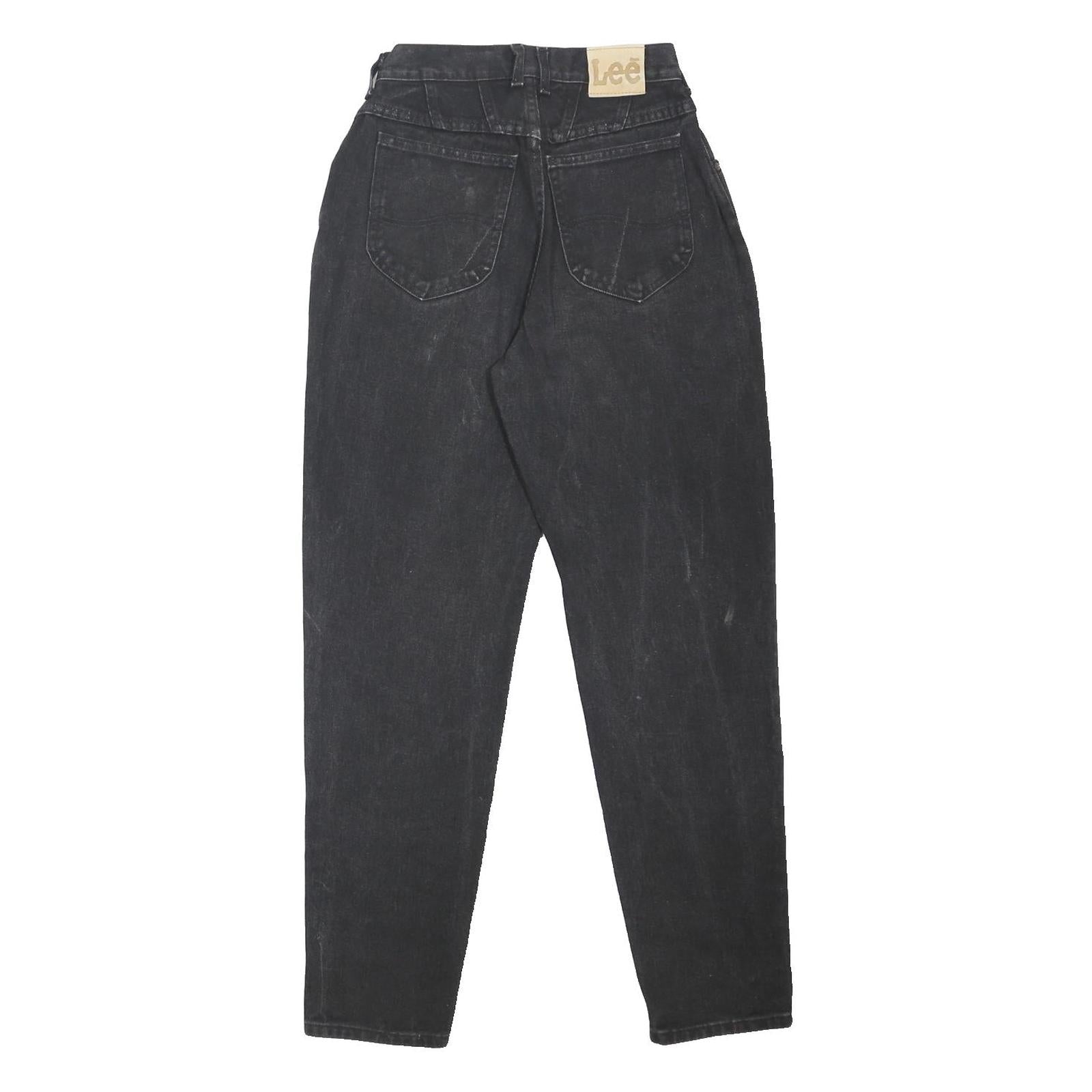 LEE Womens Classic Black Denim Jeans Zip W26 L31 Cotton Blend Comfort Style