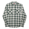 WRANGLER Mens Green & White Check Shirt M Cotton Blend Long Sleeve