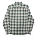 WRANGLER Mens Green & White Check Shirt M Cotton Blend Long Sleeve
