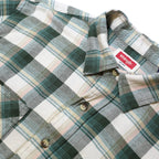 WRANGLER Mens Green & White Check Shirt M Cotton Blend Long Sleeve