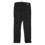 LEVI'S Mens Slim Black Denim Raw Slim Jeans W30 L28 Stylish Cotton Blend
