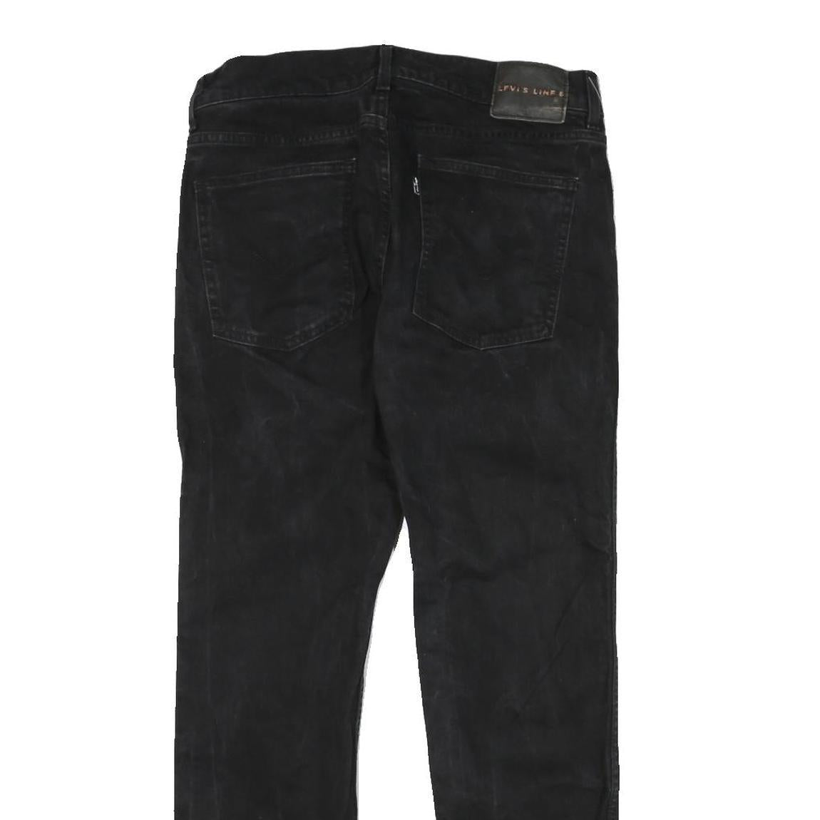 LEVI'S Mens Slim Black Denim Raw Slim Jeans W30 L28 Stylish Cotton Blend