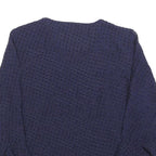 WHISTLES Womens Navy Blue Printed Blouse Long Sleeve Round Neck S Elegant